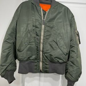 Vintage MA-1 Nylon Flight Jacket, Bomber Jacket